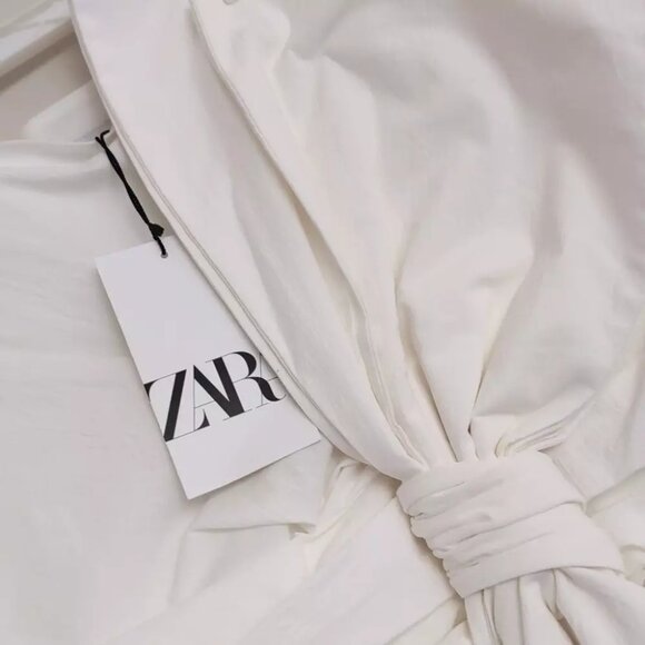 NWT Zara Knotted Mini Skirt ZW Collection Size XL - Picture 7 of 8